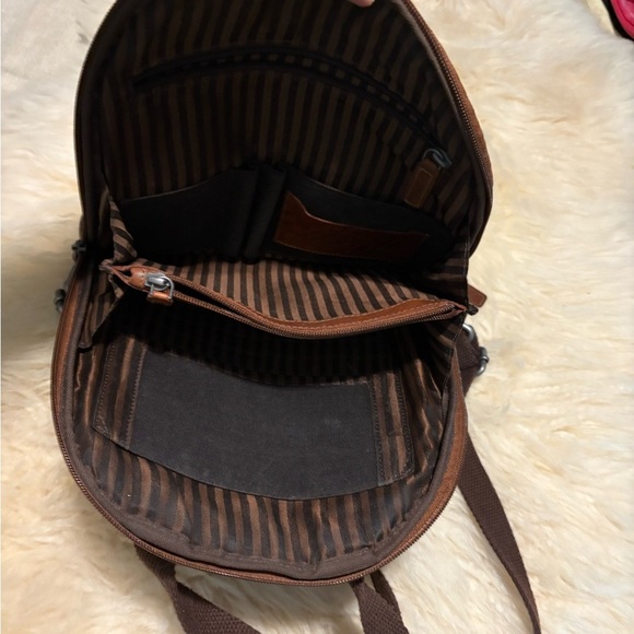 Jack Georges Voyager Convertible Brown Leather Backpack Bag - Picture 3 of 6